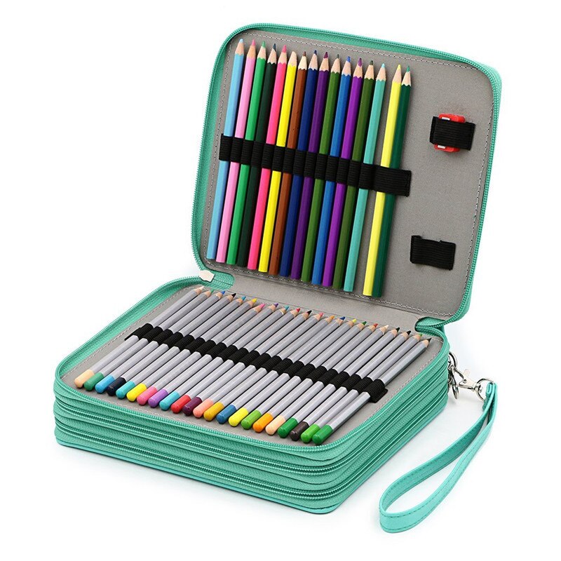 Stort 120 hullers skolepenalhus til pige straffetaske sød kawaii penalhus stor kapacitet patronæske opbevaring brevpapirsæt