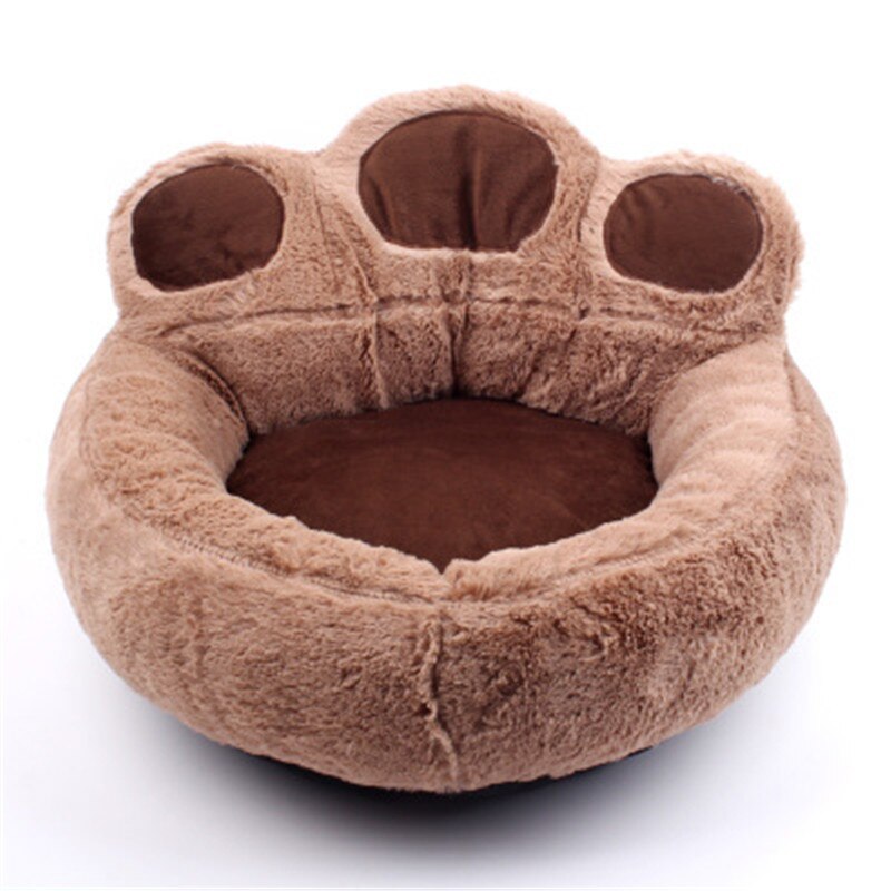 Pet Dog Bed Cat Warm Bed Hond Zachte Huisdier Bed Kennel Ronde Hond Huiskat Bed Voor Honden Bed Chihuahua grote Grote Mat Bench Dierbenodigdheden: brown / L 68 x 62 cm