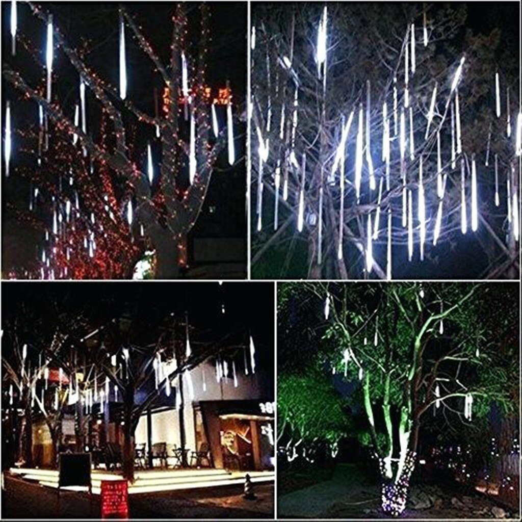Led Light String Meteor 30Cm Christmas Light/Bruiloft/Partij Decoratie Guirlande Outdoor Waterdichte Licht 4 Stuks Europese standard55 #