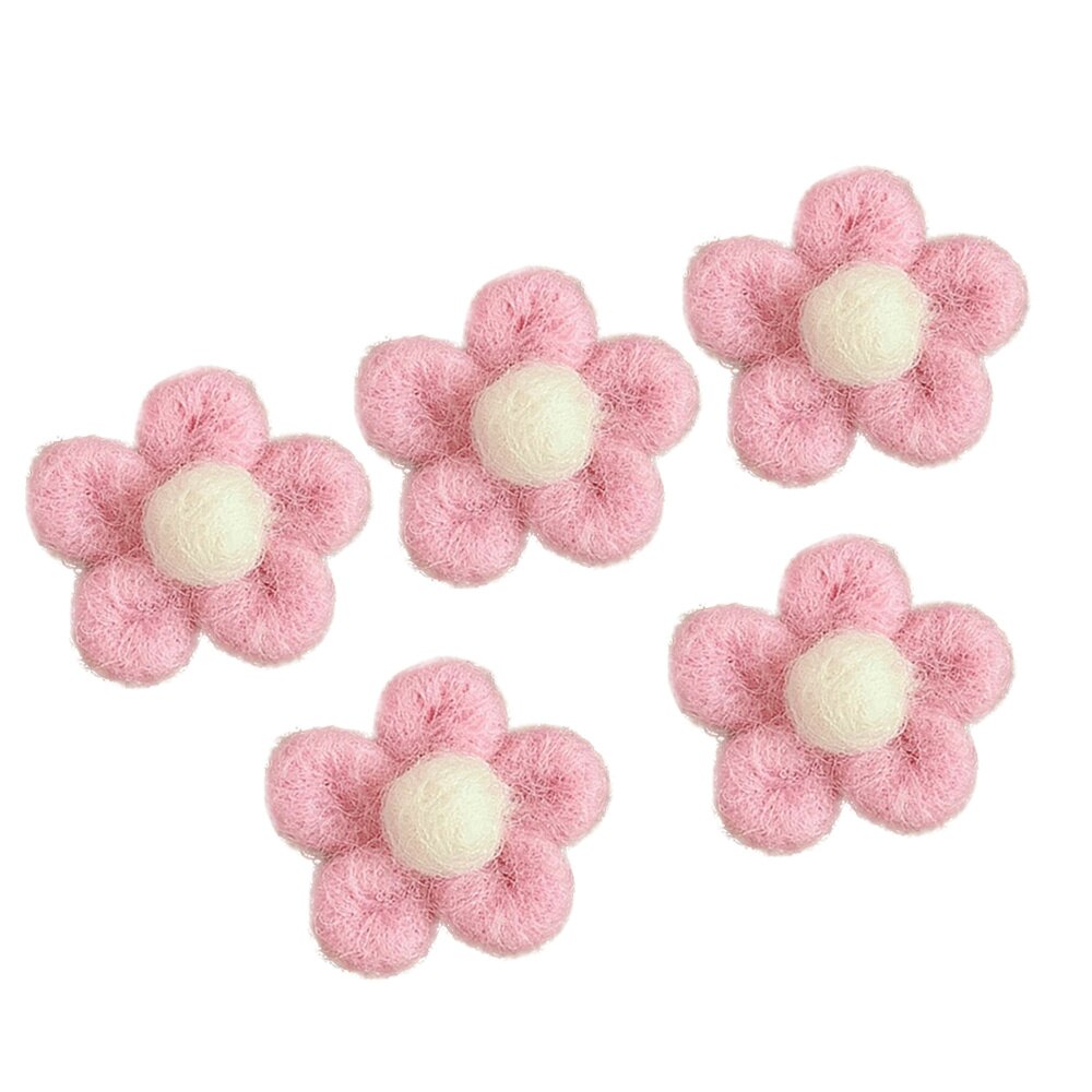 Broche de fieltro en forma de flor para niños, alfileres adorables con broche para niños, ropa de ramillete, 5 uds.