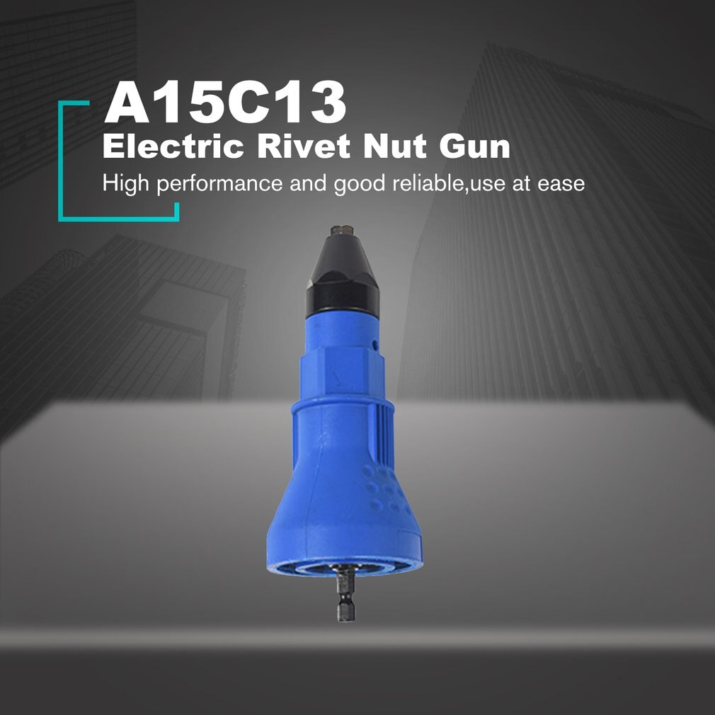 Electric Rivet Nut Gun Riveting Tool Insert Nut Tool Riveting Drill Adapter 2.4mm-4.8mm Cordless Riveting Drill Adaptor