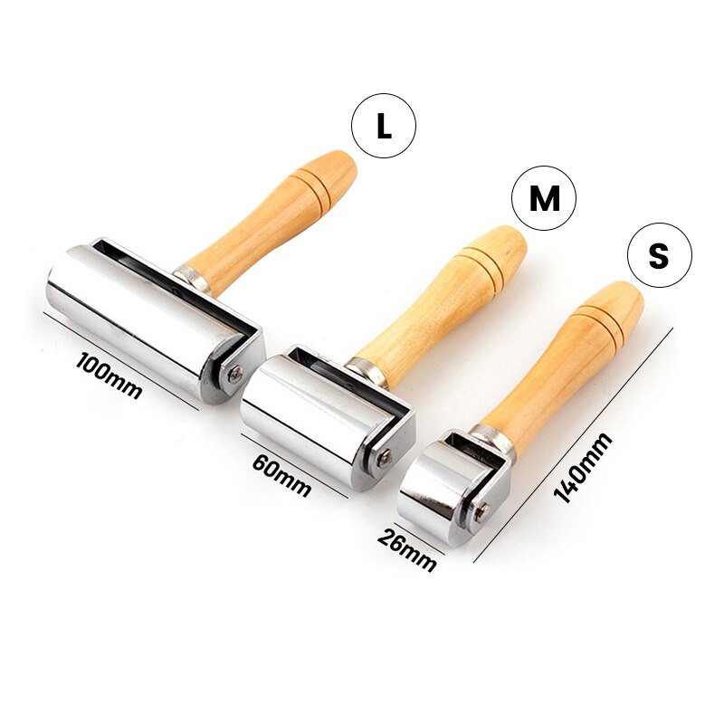 Rodillo de prensa para bordes de cuero, rodillo de laminado de pegamento para manualidades de cuero, herramienta de pliegue hecha a mano, 26mm/60mm/100mm