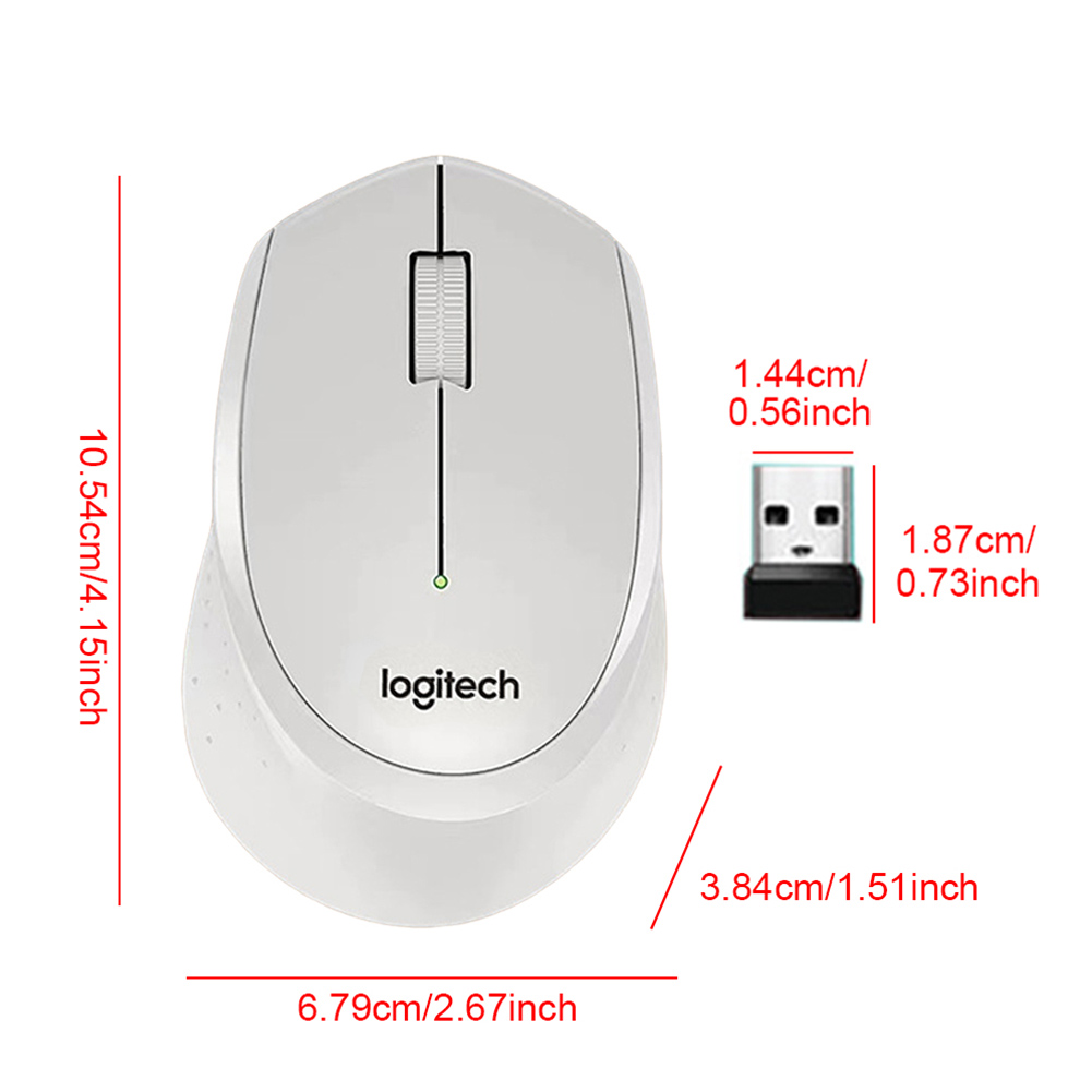 Logitech M330 Wireless Mouse 2.4G Computer Mouse 1000DPI Bluetooth Mouse Multi-mode Silent Optical Mice for PC Tablet Laptop: Red