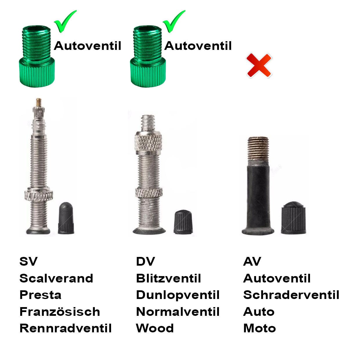 2 st cykelventil adapter pump mtb cykel luftventil adapter hjul gasadaptrar cykel munstycke rör verktyg tillbehör 2 färger