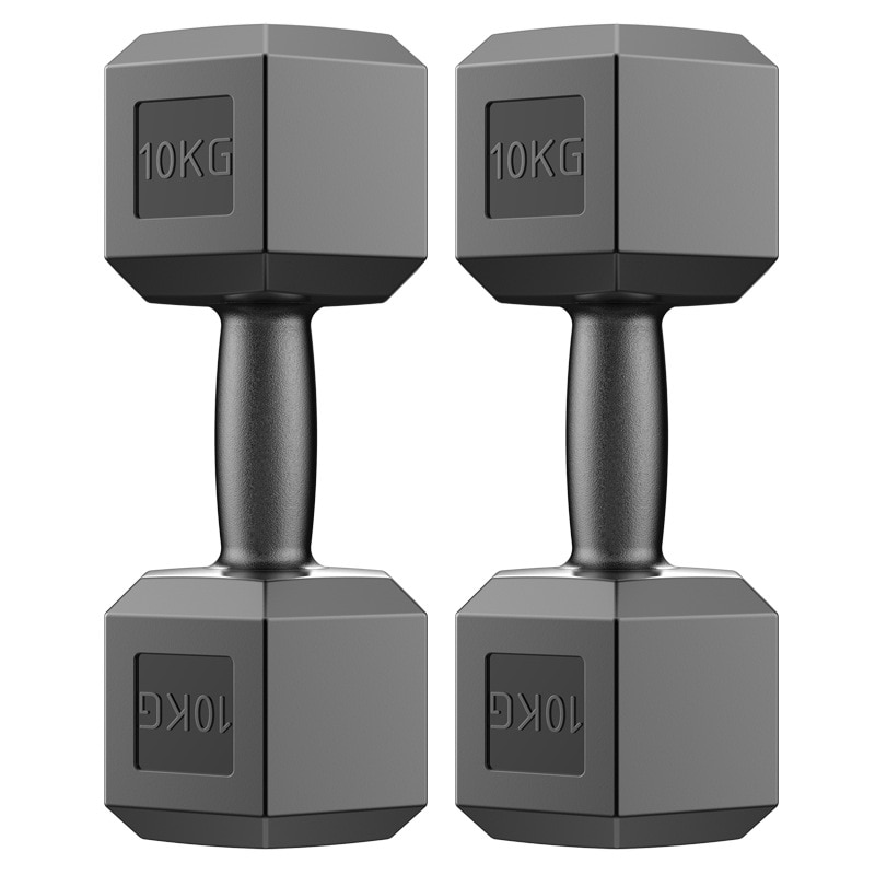 Hexagonal Green Dumbbell Black Home Gym Fitness Eq... – Grandado
