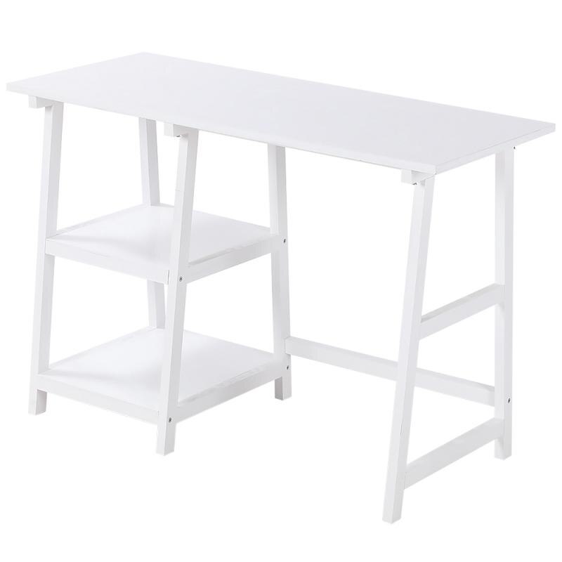 112*50*76cm Workbench 2 Shelves Computer Desk Laptop Writing Table Study Desk Office Furniture Laptop Workstation Home: Default Title