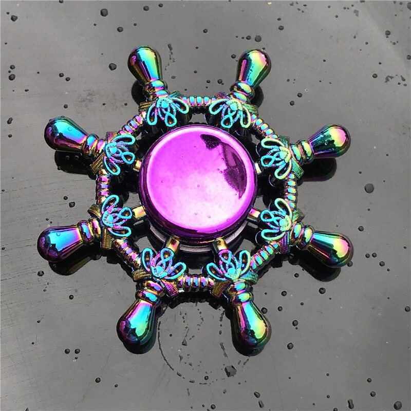 3 Blad Regenboog Metalen Vinger Spinner Lager Spinner Speelgoed Volwassen Kruis Tol Decompressie Speelgoed Voor Kinderen Fidget Spinners: 9