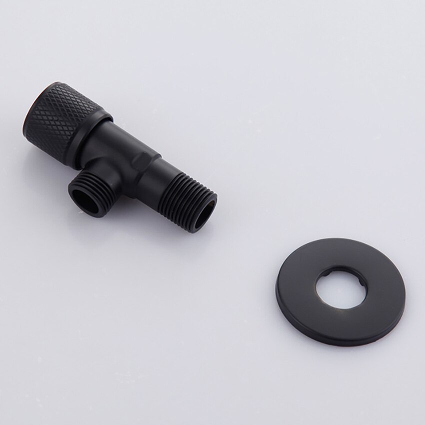 Bathroom Angle Stop Valve Shut Off Quarter Turn Cold Water Shut Off Valve for Toilet Kitchen Sink, Silver, Gold, Black