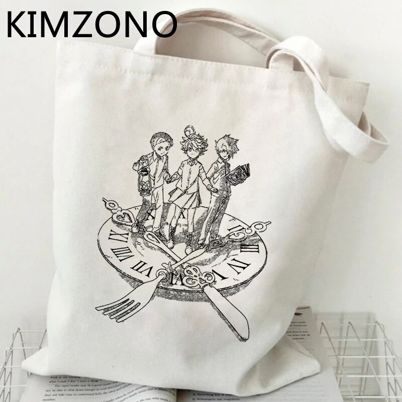 the Promised Neverland shopping bag bolsas de tela jute bag cotton bag bolsa compra ecobag bolsas ecologicas reciclaje sacolas: 54543