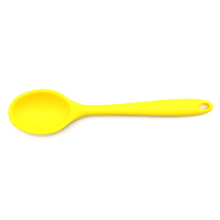 Colher de sopa de silicone utensílios de cozinha de silicone colher bakeware colher misturador de colher ferramentas de cozinha de longa duração utensílios de cozinha colher de bebê: Vermelho