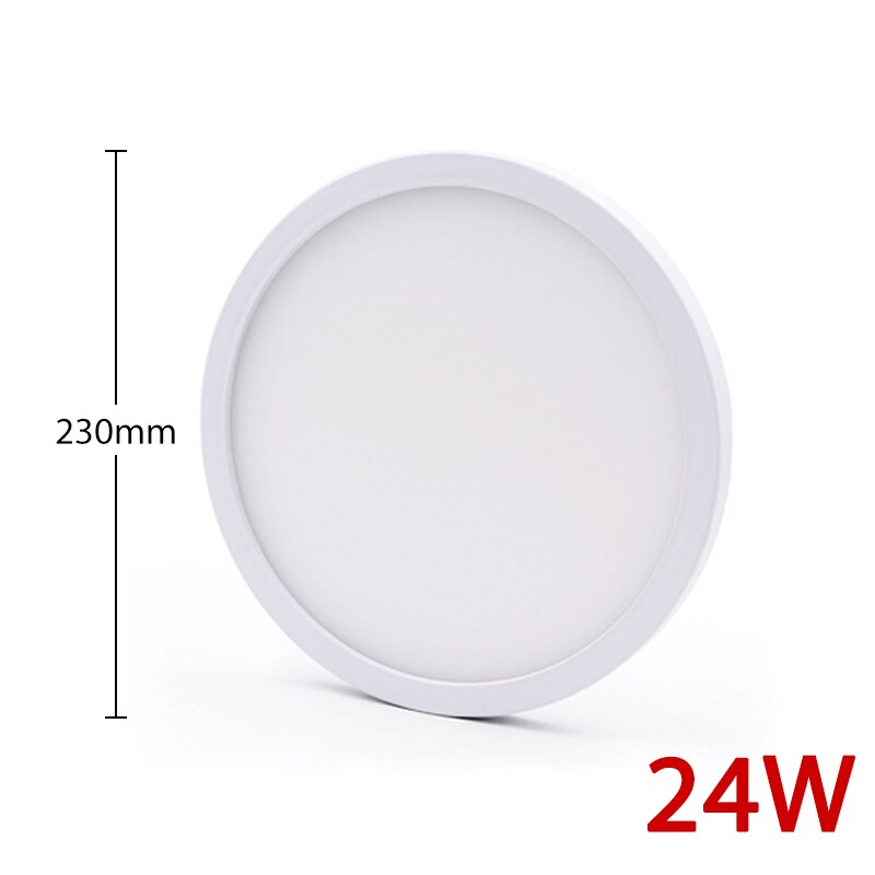 Karwen ledet taklys panel lys overflatemontert 6w 9w 13w 18w 24w ac 85-265v lampada ledet lampe innendørs moderne lys: 24w / Varm hvit
