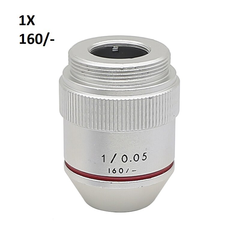 1X 2X Achromatic Objective Lens Infinity Objective for 195 Biological Microscope Accessories with RMS Thread Low Magnification: 1X-160