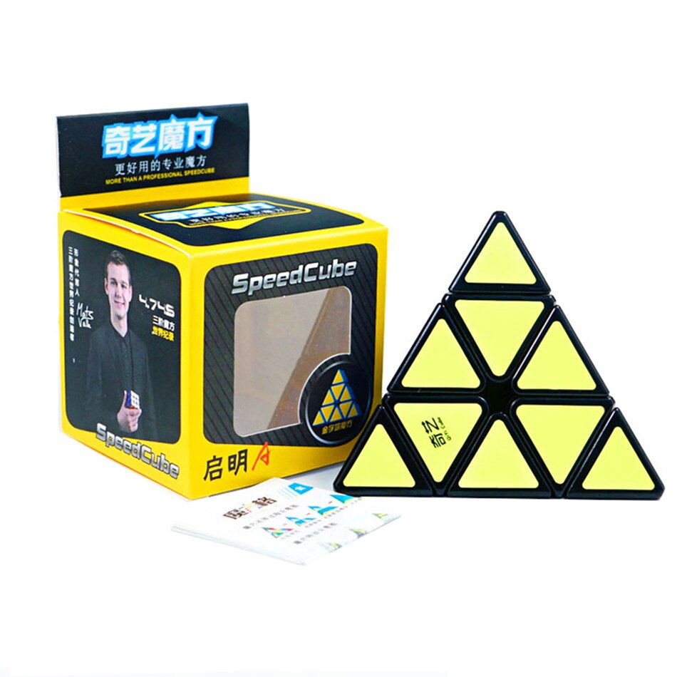 QIYI-Cubo mágico de velocidad 3x3x3 4x4x4 5x5x5, rompecabezas, pegatinas negras, Cubo mágico, Educación, aprendizaje, Cubo mágico, juguetes para niños: Verde claro
