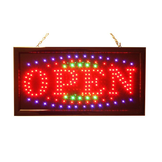 High Visible LED Neon Light Business Animated Motion Open Signs with Chain
