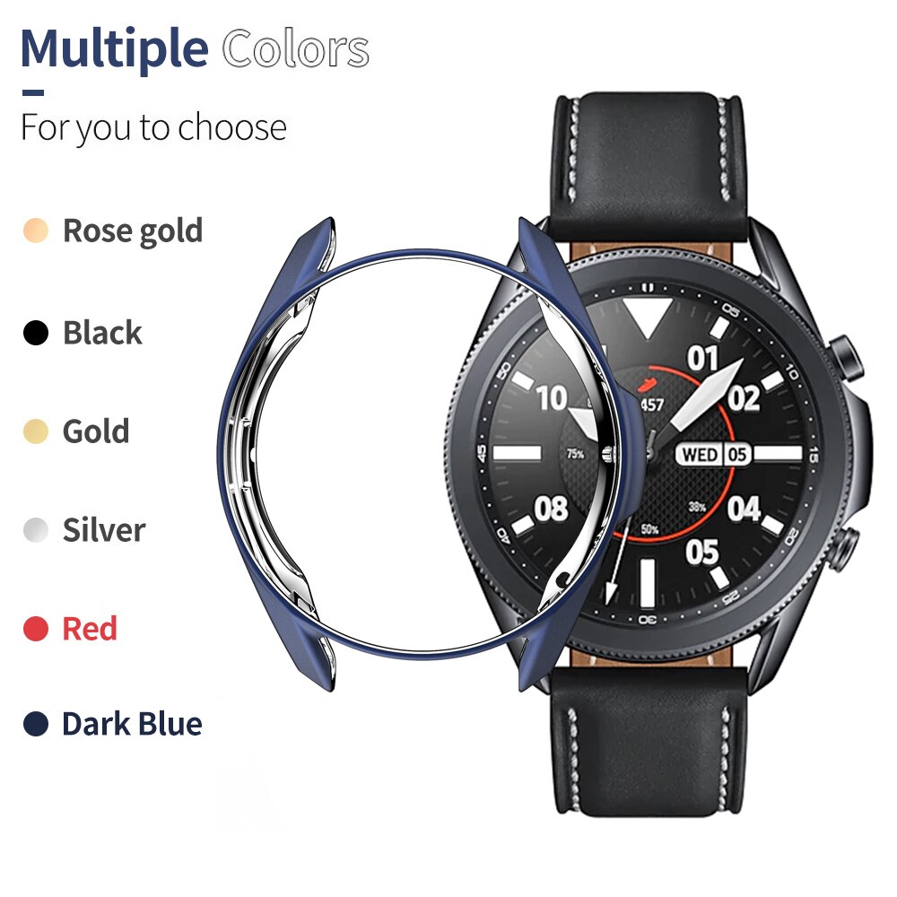 Coque de protection TPU souple et mate pour Samsung Galaxy Watch 3, 45mm, 41mm, cadre léger et fin, antichoc givré