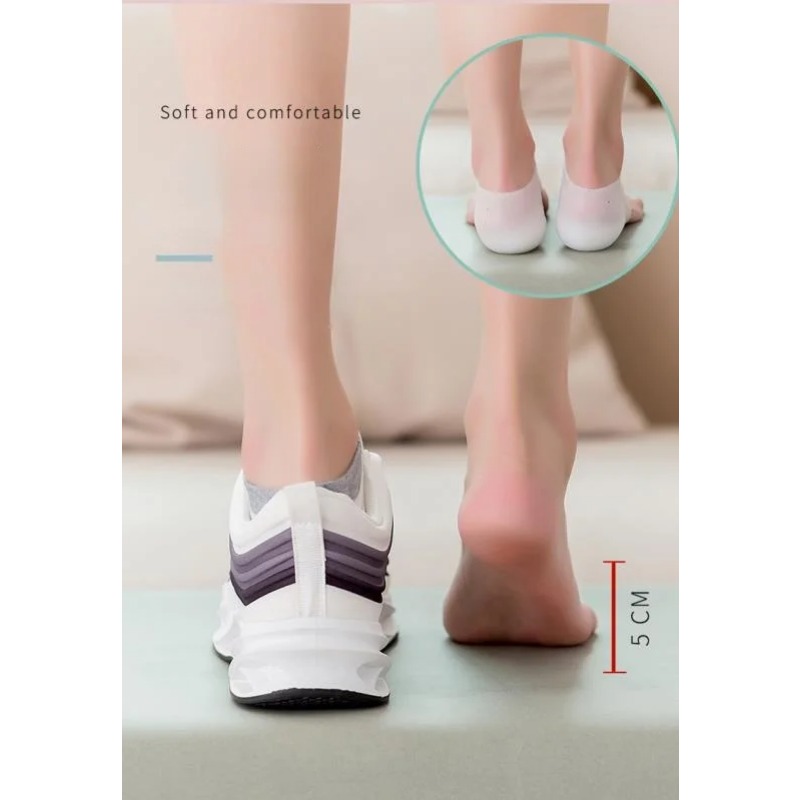 Unsichtbare Höer ErhöHenne Silikon Socken Gel Ferse Pads Orthopädische Bogen Unterstützung Ferse Kissen Einlegesohlen Fuß Massage Pad unisex