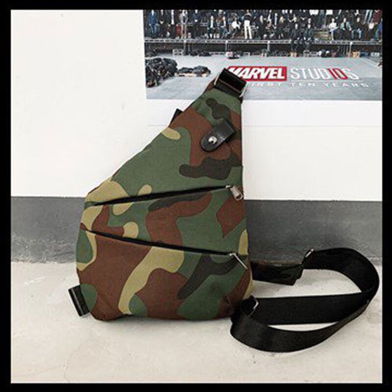 Mannen Reizen Zakelijke Fino Tas Inbraakpreventie Schoudertas Holster Anti Diefstal Beveiliging Band Digitale Opslag Borst Zak ZF10097: Green Right