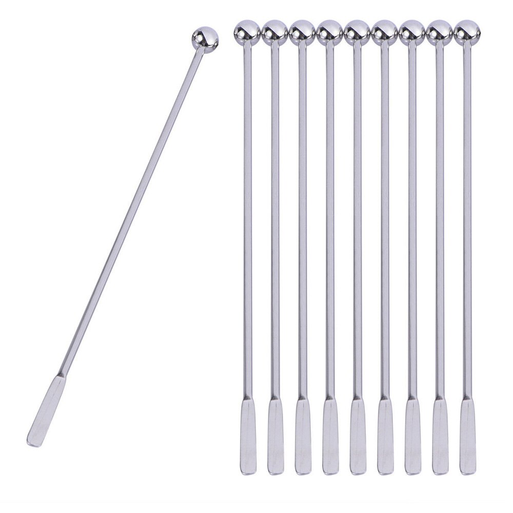 5pcs 19cm Stainless Steel Bar Mixing Cocktail Coffee Stirrers Cocktail Wine Mixer Sticks Bartender Tools