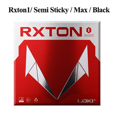 LOKI RXTON Table Tennis Rubber ITTF Approved Red Pimples-in Hard Sticky Ping Pong Rubber Sponge for Fast Attack/Loop/Control: 1pc Rxton1 Black
