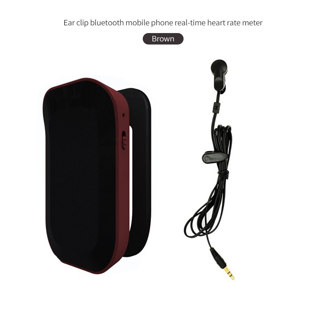 Moniteur de variabilité de fréquence cardiaque Bluetooth pince d'oreille marron capteur de fréquence cardiaque HRV moniteur téléphone Mobile moniteur de fréquence cardiaque en temps réel