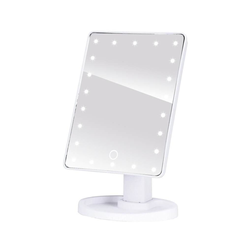 2 Kleuren Led Vergrootglas Professionele Make-Up Spiegels Met Verstelbare Touch Screen Professionele Verlichte Spiegel Beauty Make-Up Tools: 22LED White