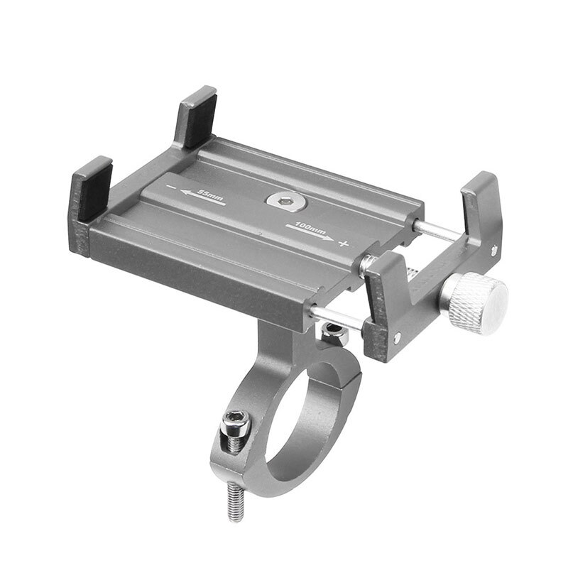 Soporte de teléfono móvil para bicicleta de montaña, aleación de aluminio, antivibración, para iPhone 7, 8: silver