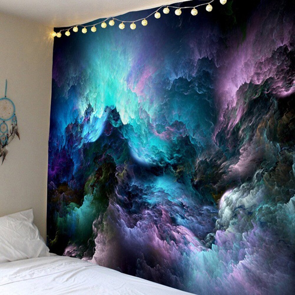Tapiz colgante de pared de montaña de nube de lujo manta de playa de Yoga decoración de fondo tapiz con nubes y