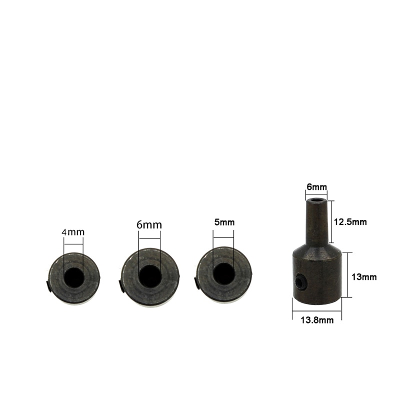 Borepatron adapter stål boreklemme kobling stikforbindelsesstang til 4mm 5mm 6mm 8mm motoraksel borepatron
