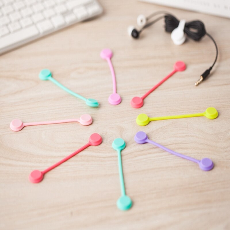 Bobina magnética de silicona para auriculares, enrollador de cables de silicona, tipo de bobina, soporte de Cable, organizador de cables para xiaomi, 1 Uds.
