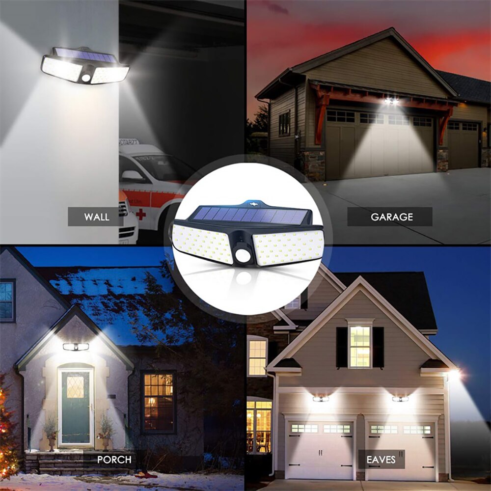 Mpow-lámpara Solar inalámbrica para exteriores, luces LED solares mejoradas de 100 leds, Sensor de movimiento, luz de pared IP65, impermeable, seguridad, jardín