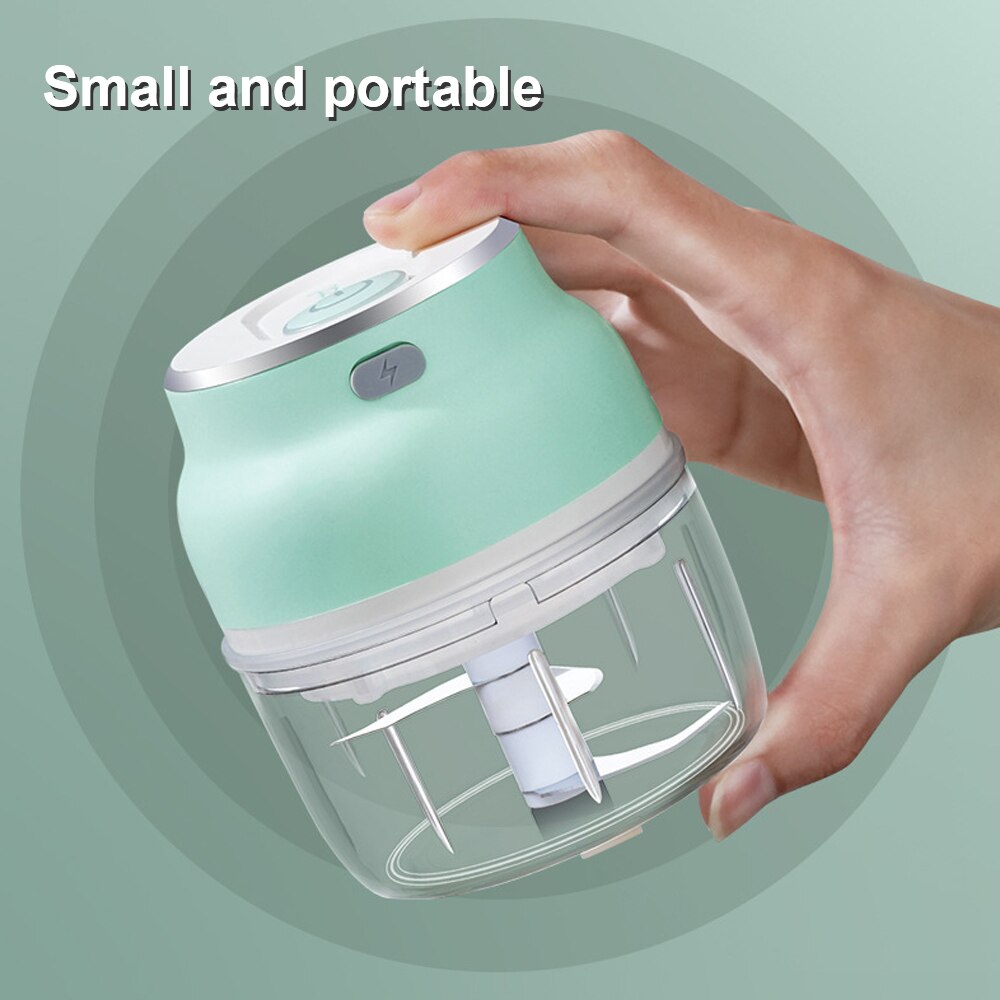 Garlic Artifact Mini Crushed Garlic Masher Machine Electric Garlic Food Vegetable Chopper Squeezer Kitchen Gadget Meat Grinder