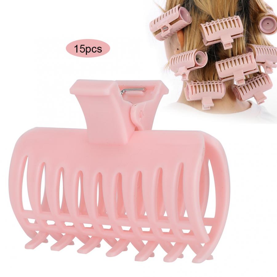 15 st/set hårrullare med stora grepp klämmor papiljotter frisör gör-det-själv-verktyg styling hårrullar tillbehör