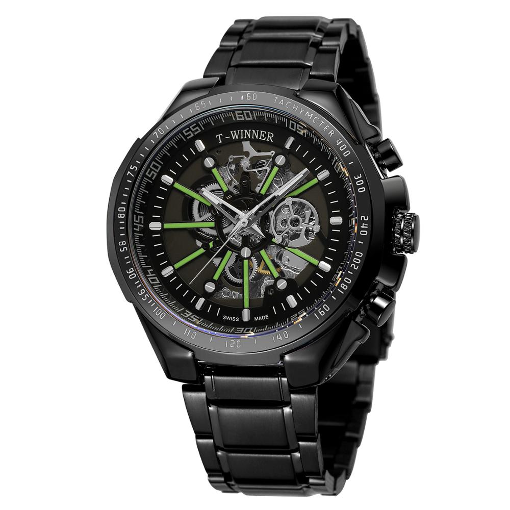 Winnaar Skeleton Dial Automatische Mechanische Horloge Waterdicht Mannelijke Lichtgevende Hand Polshorloge Topmerk Luxe Mannen Horloges: Type 1