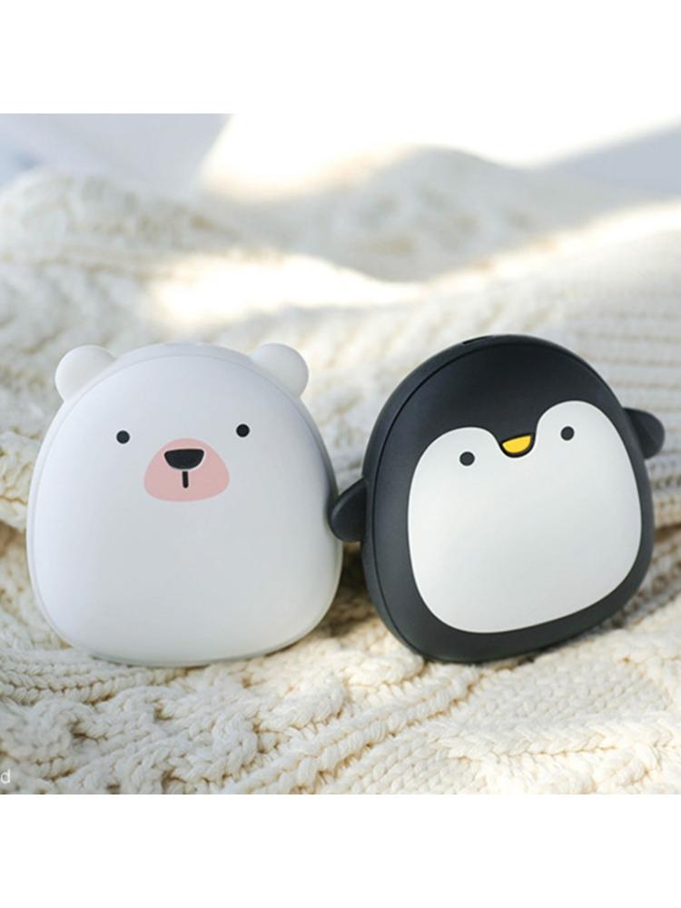 Söpö sarjakuva pingviini jääkarhu sähkökäyttöiset lämmittimet usb ladattava lämmitys