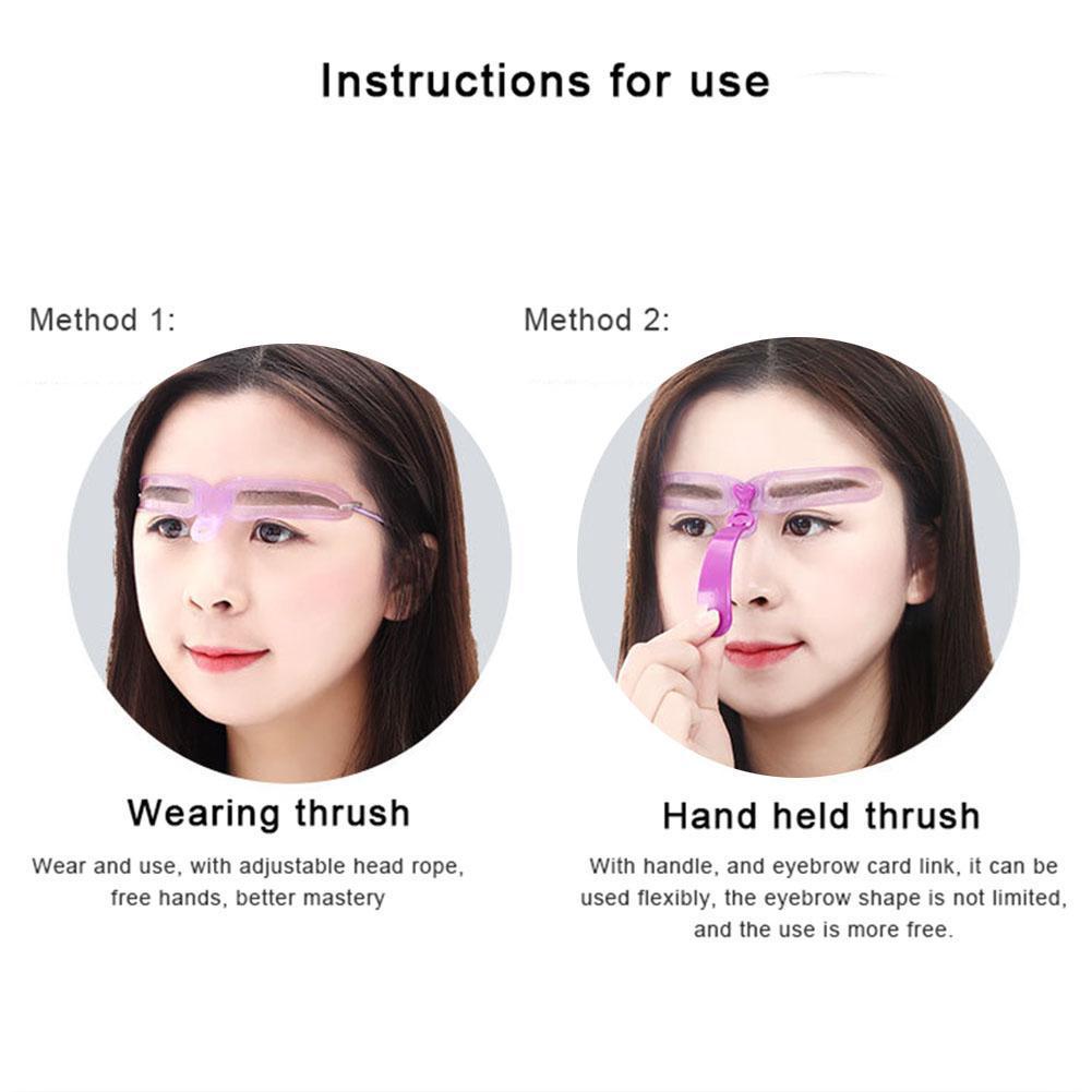 8 in1 Reusable Eyebrow Stencil Set Eyebrow Makeup Tools Eyebrows Makeup Thrush Aid Mold Threading Kit Artifact Card Beauty