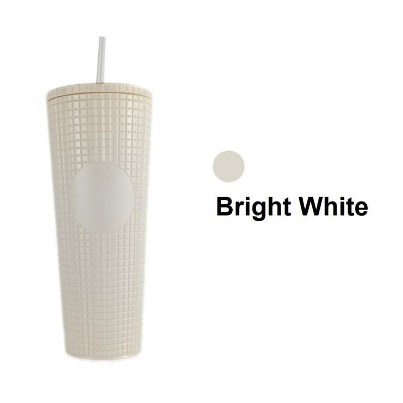 Tasse à café diamant 710ml, avec paille, Double couche en plastique, avec grille de maïs, déesse rayonnante: 19