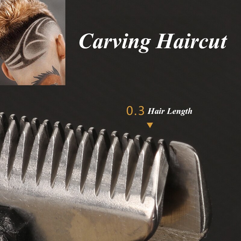 Elektrisk hårklipper genopladelig barbermaskine skægtrimmer hårtrimmer trådløs mænd hårskæremaskine skægbarbermaskine