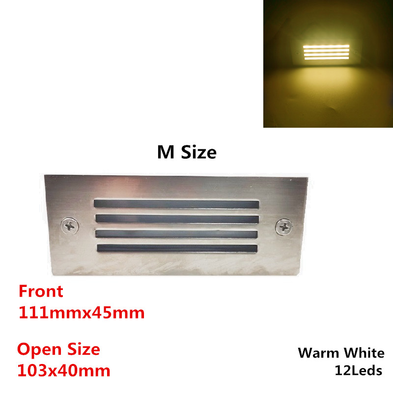 IP65 Underground light 12 LED 15 LED Stair Light Step Light Recessed buried lamp indoor outdoor Staircase Step lights 85-265V: changeable