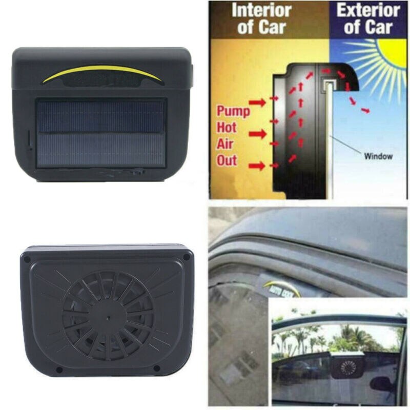 Car Window Solar Power Auto Air Vent Cool Fan Cooler Ventilation System Radiator