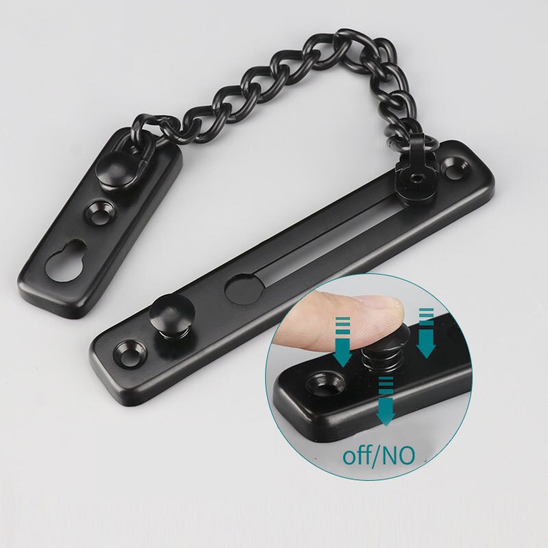 Thickened Stainless Steel Hotlinking Door Latch Hotel Company Home Security Chain Latch Door Chain Hardware Furniture