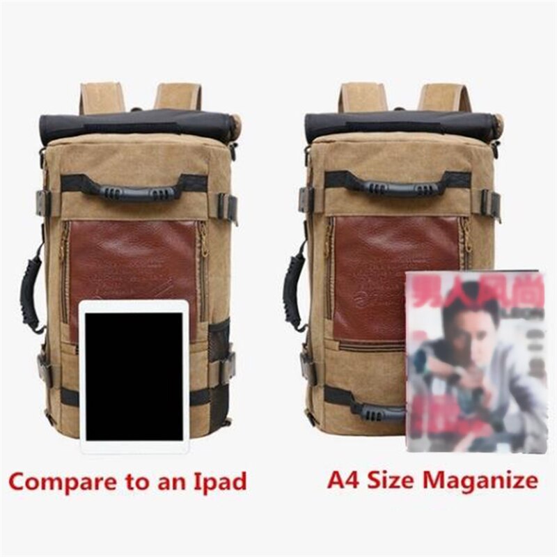 Large Capacity Men's Backpack Travel Bag Sports Casual Canvas Backpacks For Male Mutifunctional Out Door Bags School Bags Pack