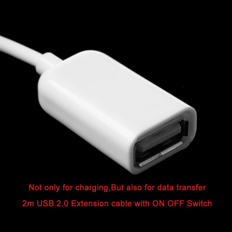 Usb 2.0 Man-vrouw Extension Data Kabel Met Aan/Uit Schakelaar Voor Pc Laptop Usb Flash Drive Card reader Hard Drive Toetsenbord