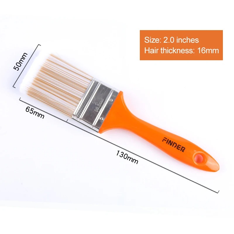 Cepillo de pintura de pared para mejorar el hogar, cerdas suaves para mascotas, cepillo de limpieza duradero, mango de ABS, herramientas de pintura al óleo para decoración del hogar: Gris claro