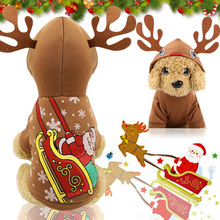Kerst Hond Kleding Winter Kerst elanden Getransformeerd Kostuum Hond Hoodie Voor Small Medium Hond Chihuahua Bulldog Jas Jas