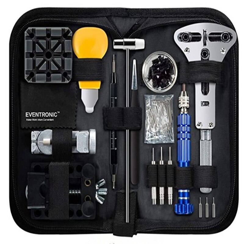 187 stücke Professionelle Uhr Reparatur Werkzeug Kit Uhr Link Pin Remover Fall Opener Pry Frühling Bar Remover Horlogemaker Gereed Reparatur: 147pcs  C