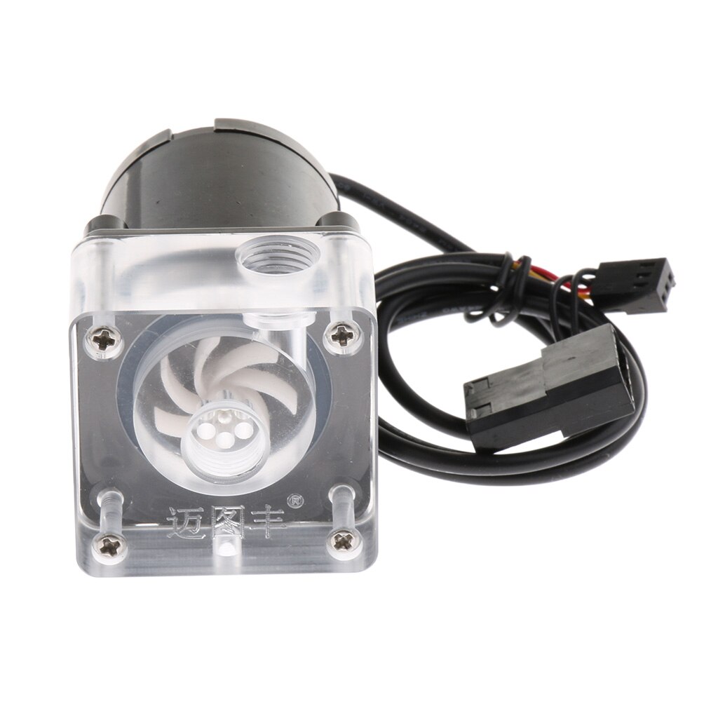 Silent CPU Watering Cooling Circulating Pump Water Cooled Water Tank Integrated PWM Speed Adjusting combo reservoir 12v 0.5A