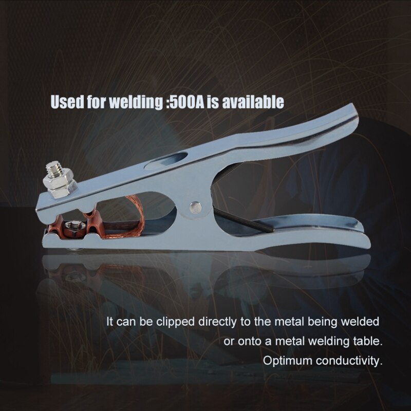 TOP500A Safety Metal Material Welding Ground Clamp Spring Loaded Earth Clamp For Welding Machines