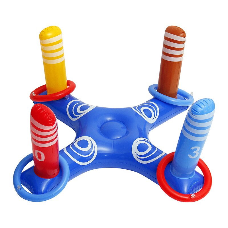 Opblaasbare Ring Speelgoed Zwembad Party Gooien Beentje Cross Toss Spel Met 4 Stuks Ringen Kid Outdoor Zwembad Strand Zomer water Speelgoed