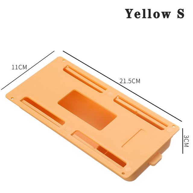 Desk Drawer Self Stick Desk Table Storage Hidden Drawer For Small Accessories Holder Storage Tray Organizer Stationery Storage: Yellow S
