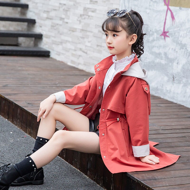 Spring Autumn Jackets for Girls Teenage Kids Girl Jacket Windbreaker for Girl Children Jacket Girl Trench Coat